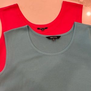 Lot of 2 sleeveless knit Misook sweaters